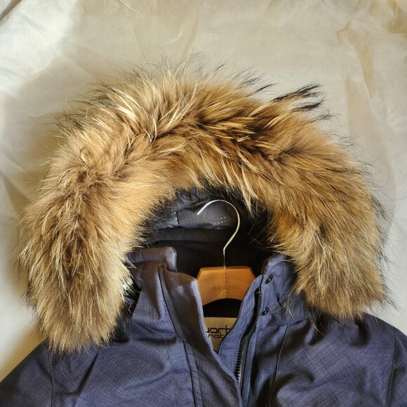 Quartz Nature (now Quartz Co.) Kimberly Down Parka - Navy Blue 2XS w/ Racoon Fur - Picture 5 of 16